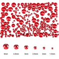 thumbnail image 2 of 2000 pcs Flat Back Stones Rhinestones 6 Sizes (Red). Craft and decoration material., 2 of 5