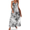 thumbnail image 1 of Vestido sin mangas con estampado de camuflaje de copos de nieve para mujer, ropa elegante de lujo para fiesta y noche, 1 of 7