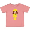 thumbnail image 3 of Inktastic Girl With Brown Hair, Yellow Raincoat, Frog Girls Baby T-Shirt, 3 of 5