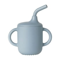 Silica Gel Toddlers Sippy Cups With Straw And Handles Non Spill Sealing Baby Straw Cup Removable Baby Training Cup Toddler Drinking Cup New