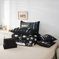 thumbnail image 6 of Manfei Skiing Theme Bedding Comforter Set 7pcs for Boys, Extreme Sport Full Bedding Set, Vintage American Flag Fitted Sheet Flat Sheet, Breathable Home Decor, 6 of 8