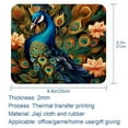 thumbnail image 5 of Peacock Square Desk Mat Mousepad, 8.3x9.8 Inch Non-Slip Rubber Bottom, Printed Gaming Mousepad for Office and Gaming, 5 of 6