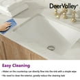 thumbnail image 5 of DeerValley DV-1U306 18" x 13" Rectangular Overflow Ceramic Undermount Bathroom Sink, 5 of 14