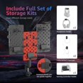 thumbnail image 5 of PEGZONE Modular Headphone and Controller Holder for Game, Clamp-on Pegboard, Rotatable Controller Stand with Cable Hooks, Gaming Accessory for Xbox PS5 PS4 Nintendo Switch, 3Pcs Pegboard, Red, 5 of 7