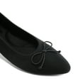 thumbnail image 6 of Women Knit Ballet Flats Foldable Pointed Toe Comfortable Dressy Flats with Bow Knot for Casual Business and Office, 6 of 7