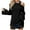 Black, variant on Aoochasliy Womens Sweaters Clothes Pullover Long Sleeved Round-neck Solid Flared Sleeves Cardigan Top