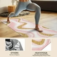 thumbnail image 4 of Pink Marble Gold Wave Pattern Hot Yoga Mat Towel Non Slip for Hot Yoga - Quick-Drying Yoga Mat Cover with 4 Corner Pockets with Travel Bag - Hot Yoga Towel Non Slip 70"x26", 4 of 6
