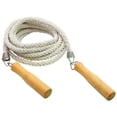thumbnail image 1 of Eigraketly Cuerda de saltar deportiva de 5/7/10m, cuerda de saltar de cáñamo de algodón, mango de madera, cuerda de saltar duradera, cuerda de Fitness Accesorios para máquinas de ejercicios blanco 7m, 1 of 6