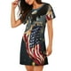 thumbnail image 2 of Fotbe North American Bald Eagle1 Bata de Dormir para Mujer con Estampado, Camisón de Algodón de Manga Corta, Ropa de Dormir Casual, 2 of 6