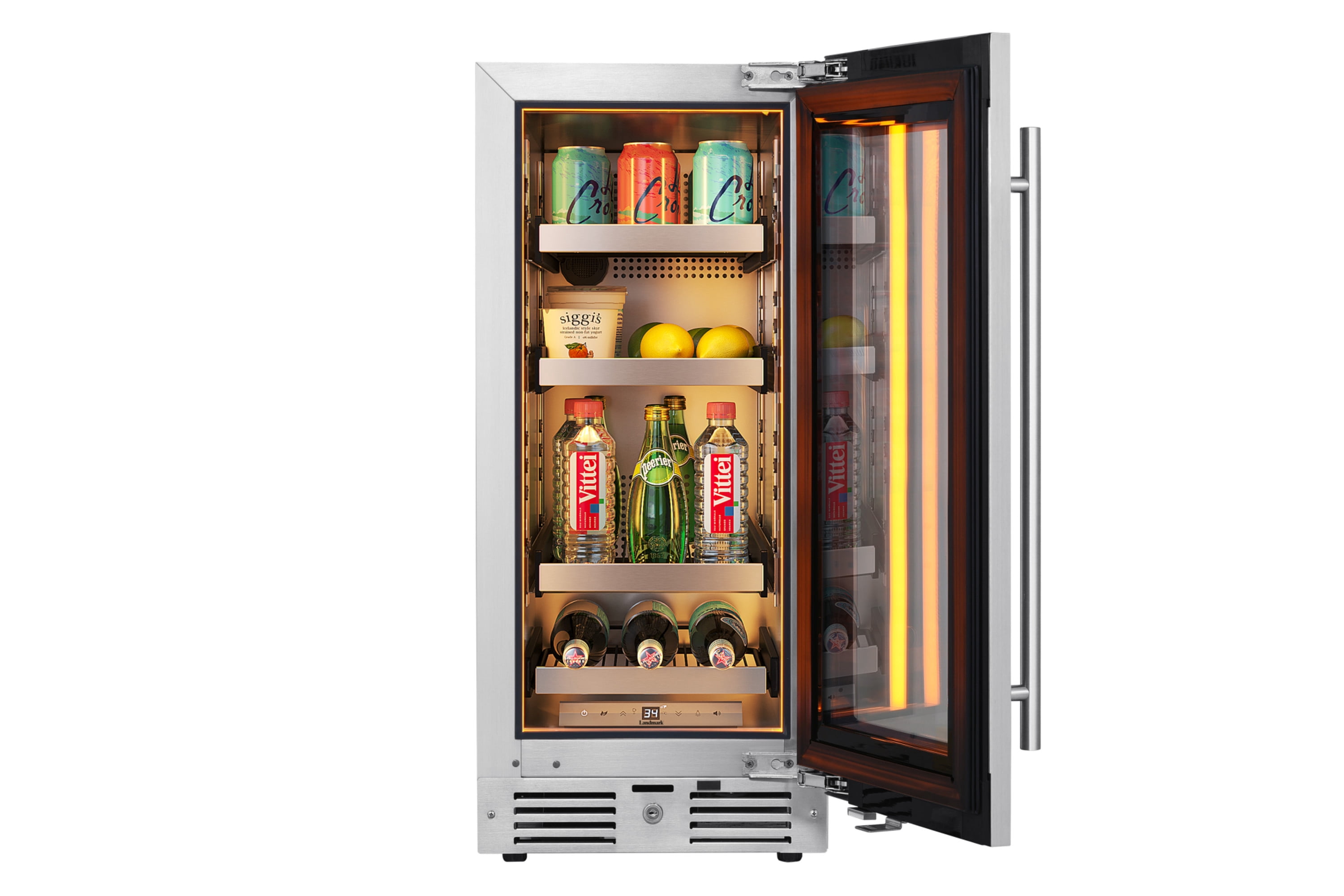 Landmark L3015ui1b-Rh 15" Wide 63 Can Capacity Beverage Cooler - Stainless Steel