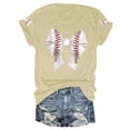 thumbnail image 4 of Tittly T Shirts for Women Graphic Tees Baseball Shirt Women Baseball Mom Tank Tops Graphic Tee Cute Workout T Shirts Casual Summer Sleeveless Vest Tshirts Shirts Spring Tops for Women Khaki L, 4 of 4