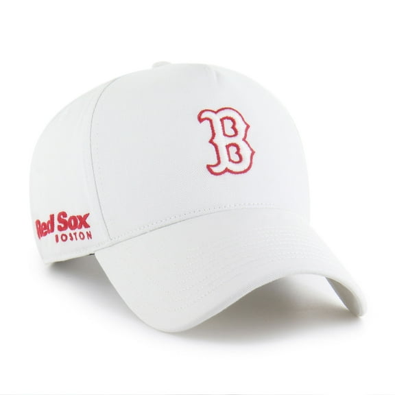 Men's '47 White Boston Red Sox Foundational Pinch Offside Adjustable Hat