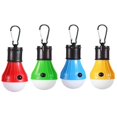 thumbnail image 1 of Lámpara para tienda de campaña, 4 paquetes de luces LED portátiles para tienda de campaña, gancho con Clip, luces de emergencia para huracanes, bombillas LED para acampar, 1 of 5