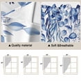 thumbnail image 5 of Eucalyptus Leaves Swag Valances for Windows 2 Pack, Kitchen Window Curtains 36 Inch Length, Navy Blue Summer Botanical Weeping Privacy Swag Curtains for Living Room/Bathroom with Rod Pocket 36"x36", 5 of 8