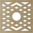 thumbnail image 4 of 16"OD x 4 1/8"ID x 1/4"T Chevron Wood Fretwork Pierced Ceiling Medallion, Birch, 4 of 16