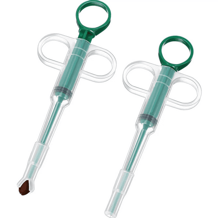 

2 Pieces Pet Pill Plunger Popper for Small Cats Dogs Pill Dispenser Pet Pill Soft Tip Tablet Syringe Pusher Animal Medicine Feeder for Feeding Accessories (Green)
