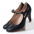 thumbnail image 5 of J. Adams Pixie Mary Jane Pumps - Retro Vintage High Heels - Comfortable Oxford Dress Shoes for Women with Ankle Strap, 5 of 7