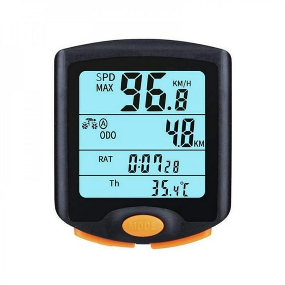 Bicycle Speedometer and Odometer Wireless Waterproof Cycle Bike Computer with LCD Display & Multi-Functions(Black)
