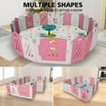 thumbnail image 3 of Kids Bedroom Furniture 16+2 Panel Baby Playpen, Foldable Playard for Baby and Kids, Adjustable Shape Play Fence with Safety Lock Gate (Pink+White,16+2 Panel),Baby Cribs, 3 of 8