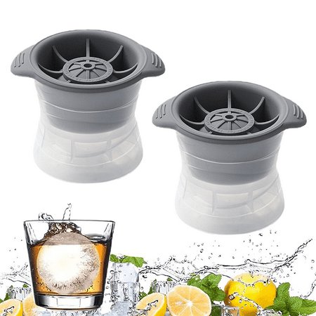 

Sphere Ice Molds for Whiskey Spirits Liquor Cocktails Soda & More Grey