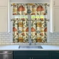 thumbnail image 3 of Vintage Mushroom Kitchen Curtains Set, Rod Pocket Curtains, Magical Forest Mushrooms Kitchen Curtains for Nursery Rooms, 3 of 5