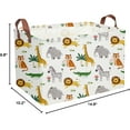 thumbnail image 7 of Rectangular Kids Storage Basket,Animal Basket,Nursery Storage Bin Organizer with Handles for Kids Room Decor,Shelf Basket,Book Basket.( Animal), 7 of 7