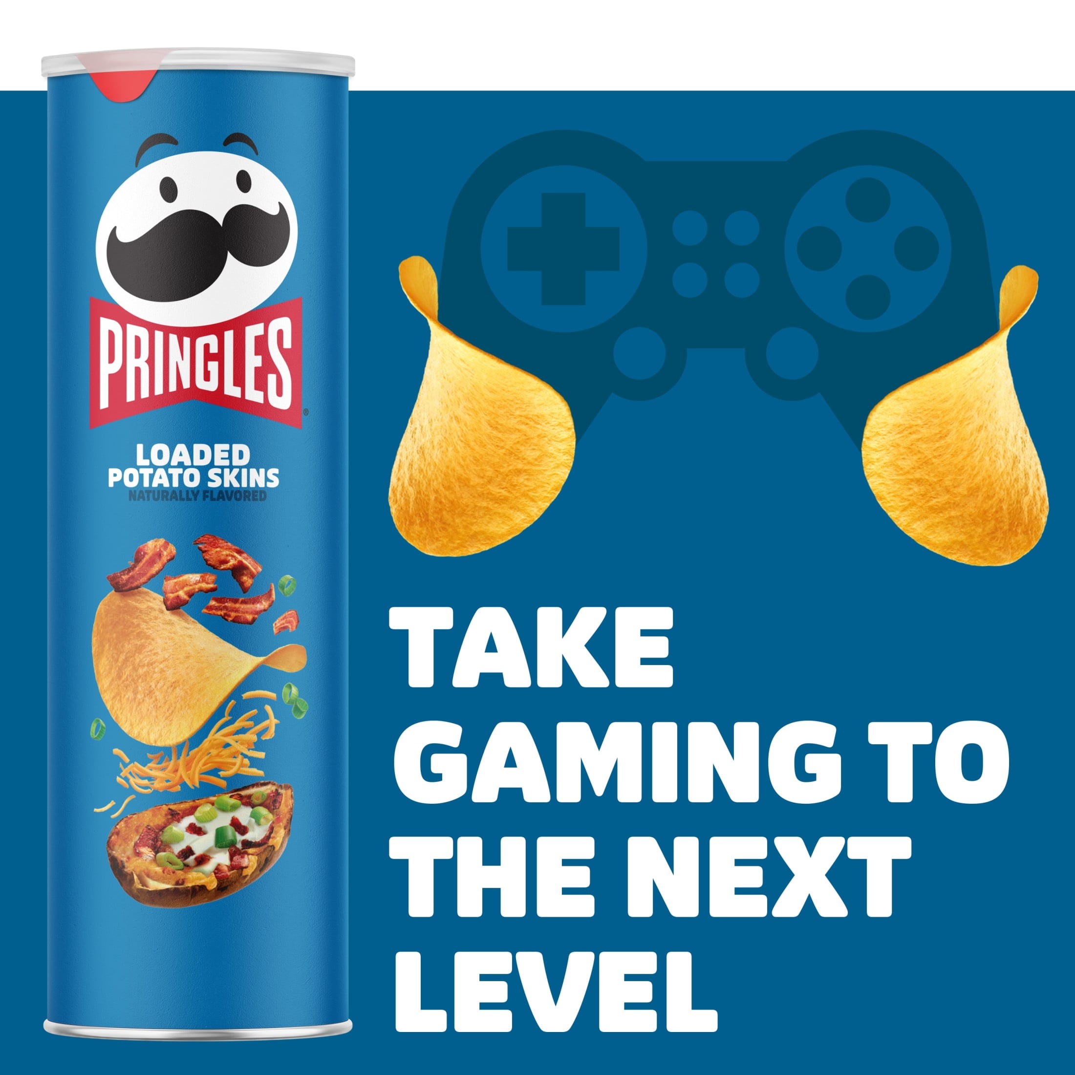 (14 pack) Pringles Loaded Potato Skins Potato Crisps Chips, Lunch Snacks, 5.5 oz Canister