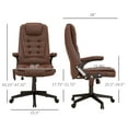 thumbnail image 3 of Homiyad Massage Office Chair, Heated Reclining Computer Chair with 6 Vibration Points, Armrest and Remote, Brown, 3 of 8