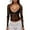 Black, variant on Women Y2k Lace Long Sleeve Crop Top Sexy Sheer See Through T Shirts Backless Slim Fit Going Out Tops