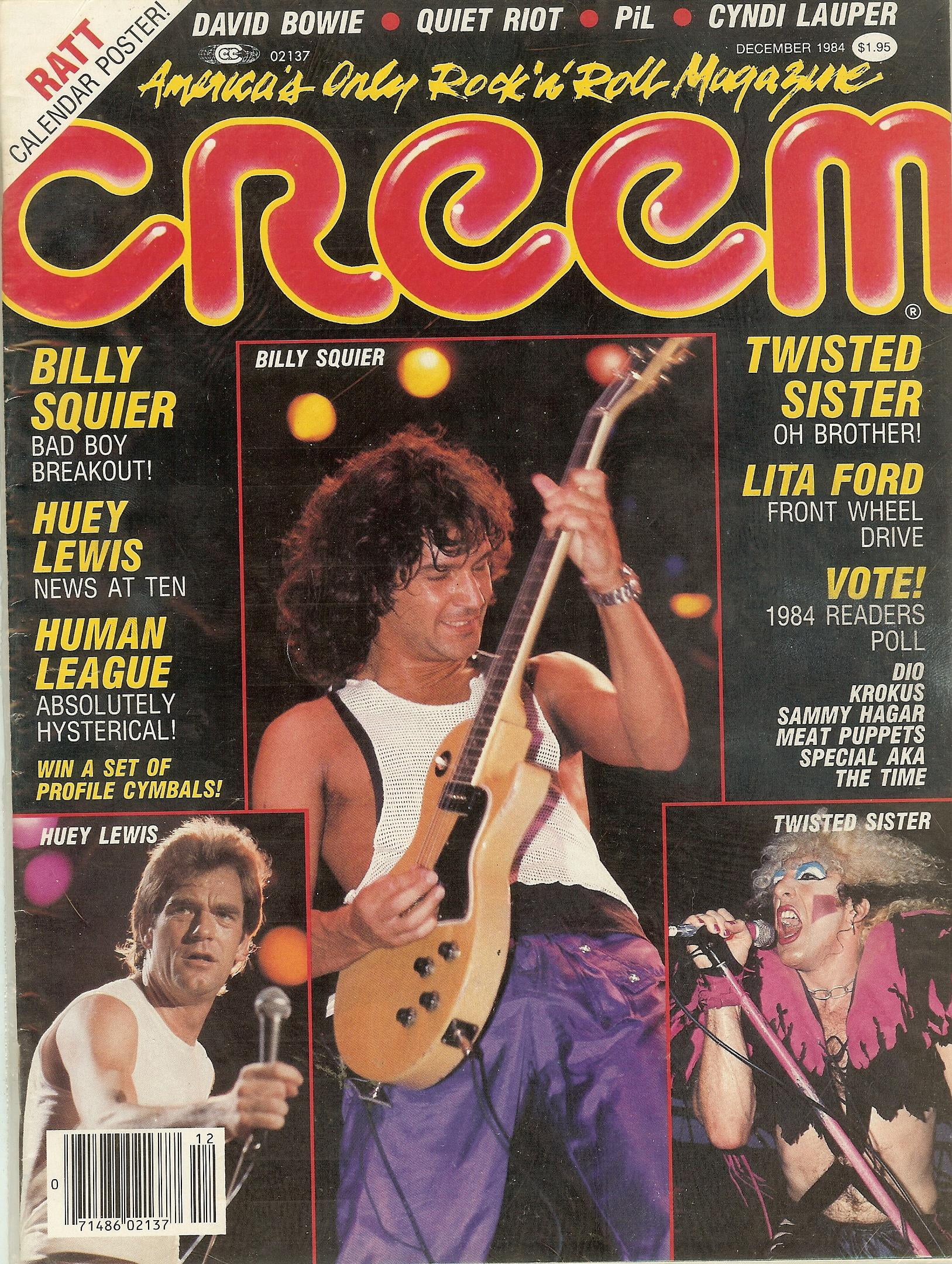 Creem Magazine Rock Roll Dec 1984 Billy Squier Huey Lewis