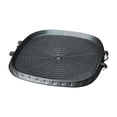 thumbnail image 1 of Luzkey Korean Grill Pan Korean BBQ Plate Rectangle Cooking Tool Heavy Duty Frying Pan Barbecue Tray for Restaurant Garden Travel BBQ, 1 of 8
