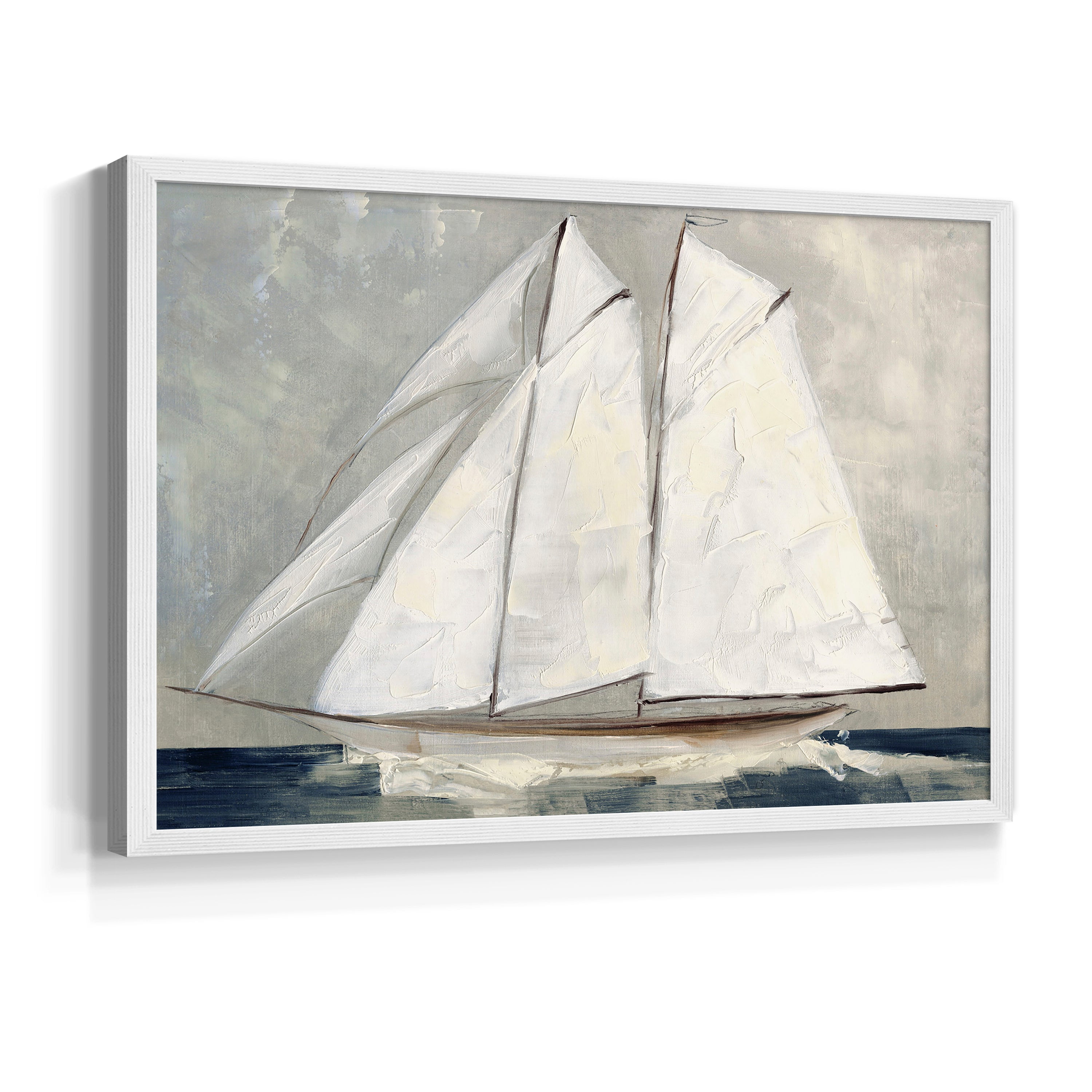 Setting Sail by Sally Swatland - Restickable Framed Giclée Print