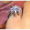 thumbnail image 4 of Lab Created Diamond 1.77Ct Round Cut Drop Ring 14k White Gold Plated Silver, 4 of 4