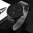 thumbnail image 5 of Resicozy Watches for Men Casual Quartz Sports Watches Fashion Round Dial Watch with Mesh Strap Green, 5 of 6