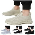 thumbnail image 6 of Yindaity Mens Slip On Walking Shoes Lightweight Breathable Non Slip Running Shoes Comfortable Fashion Sneakers for Men (White,9), 6 of 6