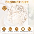 thumbnail image 2 of Uxcell 24Pcs Disposable Round Placemats, 13" Chargers Place Mats Metallic Thin Mesh Table Mates Pressed Foil Table Doilies for Dining Table Wedding Birthday Party Home Decor, Rose Gold, 2 of 7