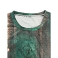 thumbnail image 6 of DYMADE Women Classic O-Neck Short Sleeve Floral Print Hollow Out T-Shirt, 6 of 7