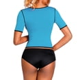 thumbnail image 6 of MSJUHEG Shapewear Tummy Control Shapewear Bodysuit Women Fitness Corset Sport Body Shaper Vest Women Waist Trainer Workout Slimming Tummy Control Underwear Strapless Shapewear Blue M, 6 of 8
