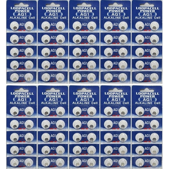 (100) AG1 Watch Batteries - SR621, SR621SW, 364, 164