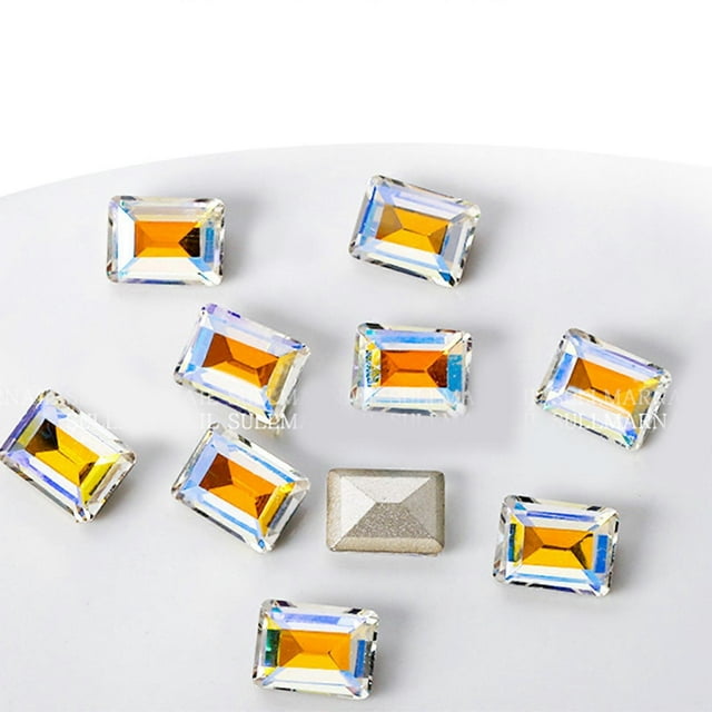 Nail Rhinestones Clear Nail Gems 3d Nail Art Decorations Nail Jewelry Point Back Nail Crystals Manicures Accessories ND960