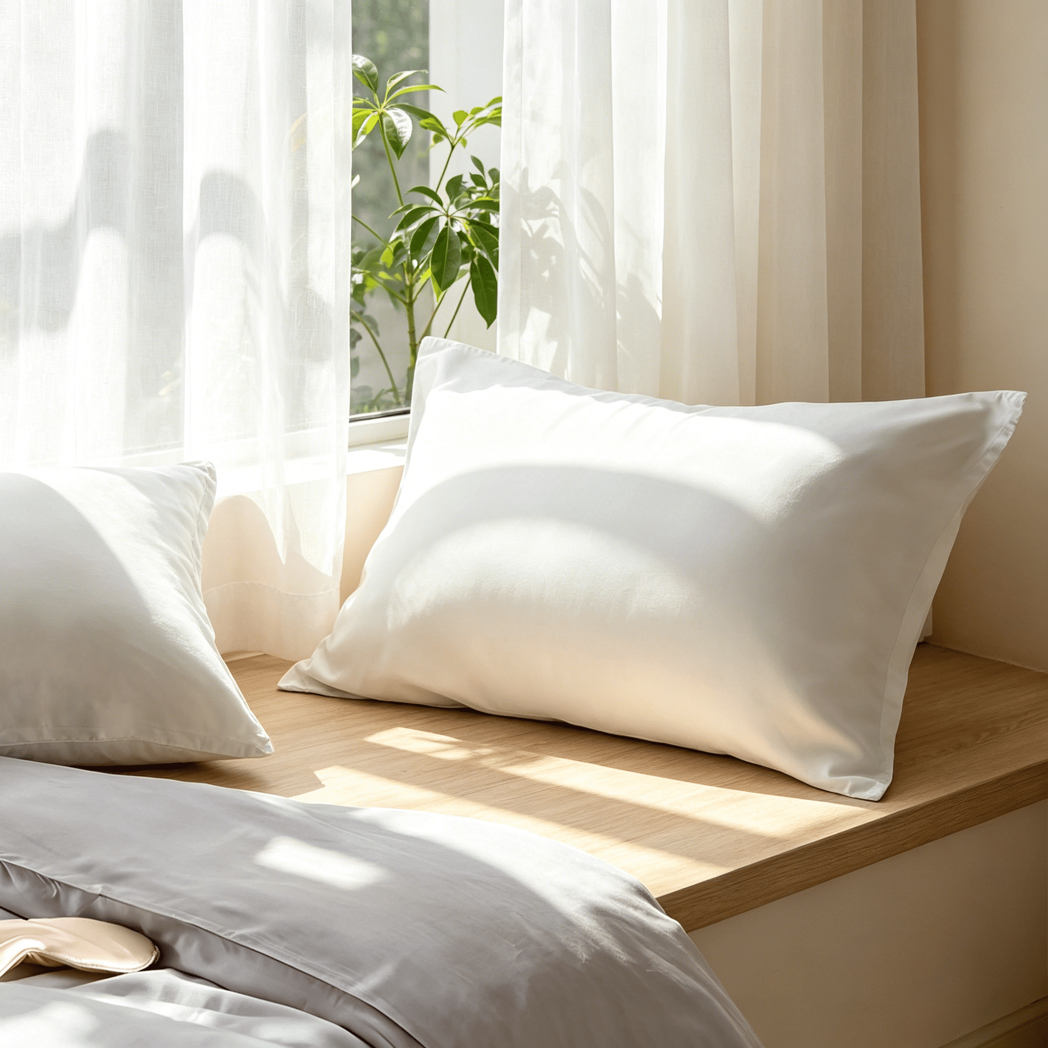 AUQ 2026 New 1 Pack 100% Pure Both Sides Mulberry Silk Pillowcase for Hair and Skin,White Silk Pillow Cases 22 Momme Bed Pillow Case with Hidden Zipper,King,20"X36",White
