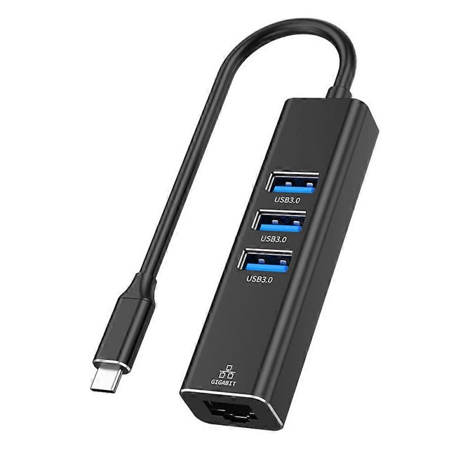 NEW Driver-Free Type-C to 3.0HUB Gigabit Network Hub Mobile Phone Tablet Notebook Desktop to RJ45 Wired Network