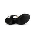 thumbnail image 5 of BLISSFUL STEP Women Platform Slingback Block Heeled Sandals Black 10, 5 of 6