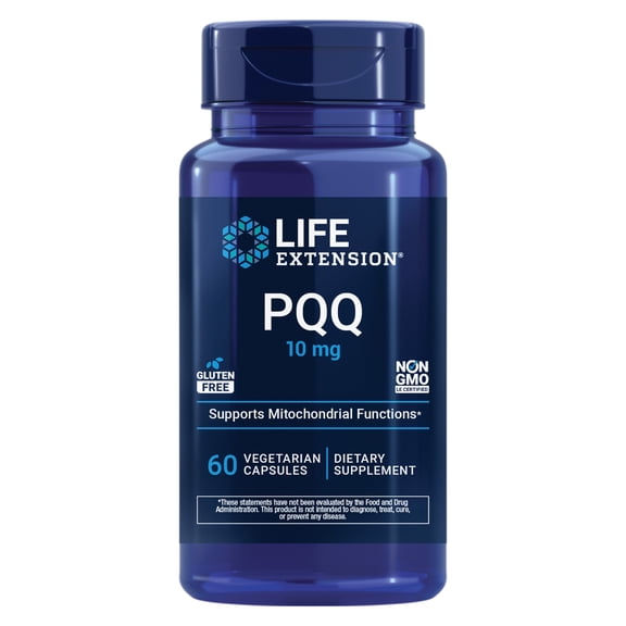 Life Extension PQQ Caps – Pyrroloquinoline Quinone, 10 mg – Promotes the Growth of New Mitochondria, ATP, Energy Support – Gluten-Free, Non-GMO, Vegetarian – 30 Capsules