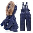 thumbnail image 4 of Gyujnb Girls Thermal Snowsuit 2 Piece Set Winter Insulated Jacket with Bib Overalls Windproof Outdoor Play Gear,5-6 Years, 4 of 4
