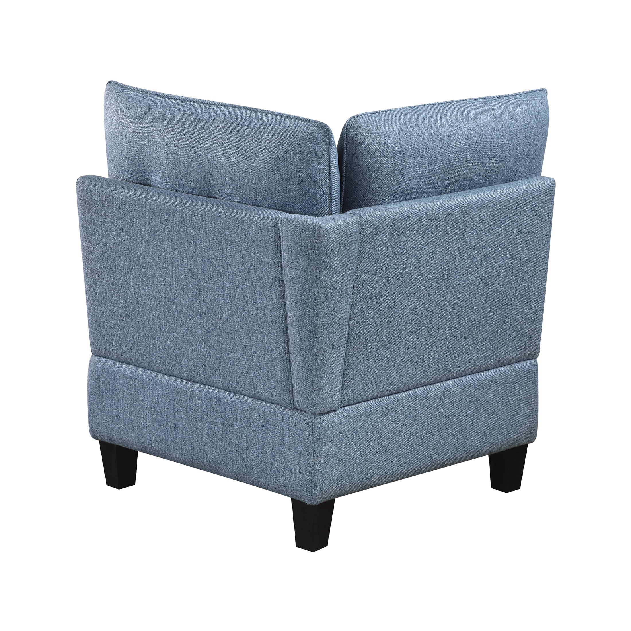 OakvillePark Silvercross Textured Fabric Corner Seat with Storage, Module for Modular Sectional Sofa, Blue
