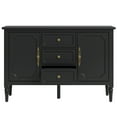 thumbnail image 6 of Heynemo Storage Cabinet with 2 Doors & 3 Drawers, Sideboard Cabinet with Adjustable Shelves, Ideal for Entryway, Living Room, Dining Room, Black, 6 of 10