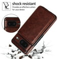 thumbnail image 3 of Wallet Case for Google Pixel 9 / 9 Pro with Card Holder, Back Folio Flip Premium PU Leather Kickstand Card Slots Case, Double Strong Magnetic Clasp Durable Shockproof Phone Case,Brown, 3 of 10