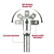 Hyper Tough 15-inch 1/2-Inch Rust Resistant Breaker Bar with Rotating Head