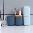 thumbnail image 4 of Toothbrush Travel Case Multifunction Toothbrush Holder And Cup Easy Carrying For Trip, Camping Or Daily Use (Blue), 4 of 6